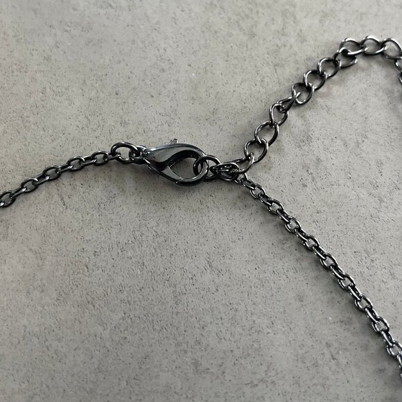 Romantic Red & Charcoal Bead Necklace and Earrings Set - Picture 6 of 6